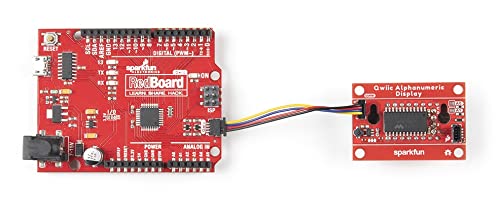 SparkFun Qwiic Alphanumeric Display - Green - 14-Segment Alphanumeric Display No Soldering Required 128 Patterns Maximum Display Segment Numbers 2X Wall mounting Points