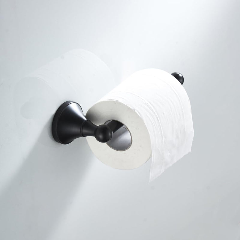 Modern Toilet Roll Holder Brass Toilet Paper Holder Tissue Dispenser for Bathroom Wall Mounted Black