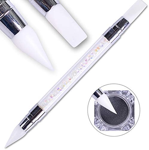 Cuticle Pusher, Silicone Brush, 2-Way Cuticle Treatment, Nail Art Tool, Gel Nail Supplies - NewNest Australia