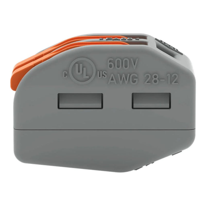 Wago 222-412 LEVER-NUTS 2 Conductor Compact Connectors 100 PK Pack of 100