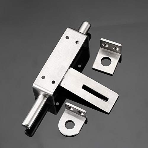 Heavy Duty Barrel Bolt with Padlock Hole, 6.7 Inch Slide Bolt Gate Latch with Padlock Hole,Solid SUS304 Stainless Steel Barrel Bolt Latch for Wooden Fence, Yard Door, Barn Door, Shed Door