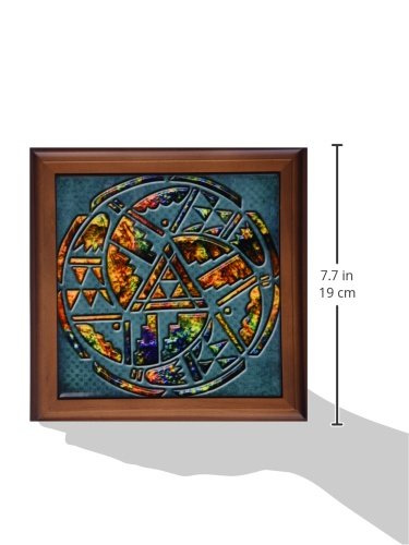 3dRose Designer One of a Kind Native American Art Trivet with Ceramic Tile, 8 by 8", Brown
