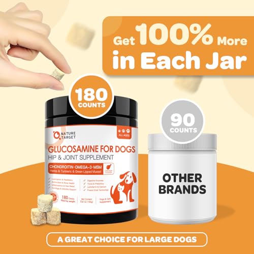 Pumpkin Powder for Dogs & Glucosamine for Dogs, 180 Freeze Dried Bites