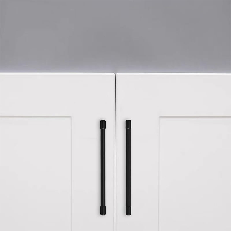 Solid Heavy Duty Jasper Pulls 2 Pack Matte Black Cabinet Pulls 12 Inch Hole Centers for Kitchen Cupboard Handles Modern Drawer Pulls Bathroom Cabinet Pulls