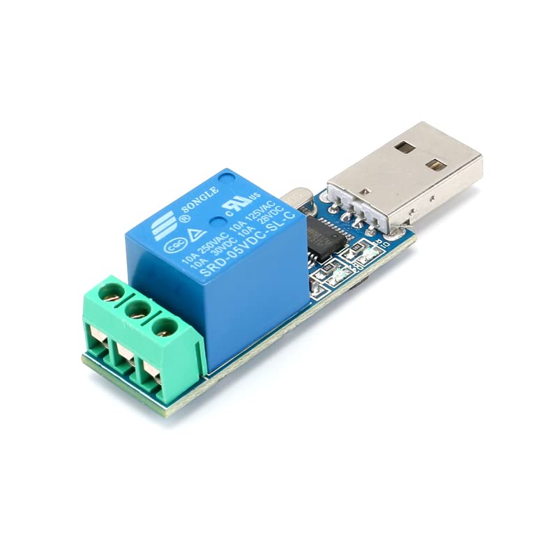 USB Serial Port Control Relay Module Sturdy Durable Lightweight USB Relay Module USB Intelligent Control Switch Overcurrent Protection Intelligent Command Control Switch Intelligent Home