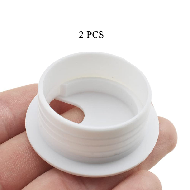 HAHIYO 2Pcs 1.5Inch/38mm White ABS Plastic U-Shaped Desk Grommet Wire Grommet Cable Management Cord Hole Cover Desk Wire Hole Insert Wire Organizer for Computer Office Home School Equipment Systems U-shaped-1.5in-White-2P