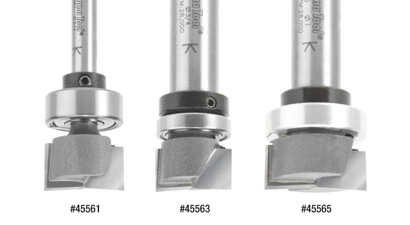 Amana Tool - 45563 Carbide Tipped Bottom Cleaning 3/4 Dia x 7/16 x 1/2" Shank with Upp