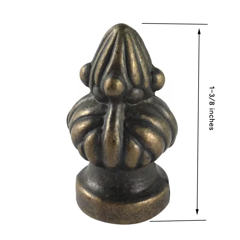2 Packs Lamp Finial Cap Knob Lamp Decoration for Lamp Shade，1-3/8 Inch Antique Bronze Cap Knob Lamp Shade Finial Decoration Accessories(Small Size)