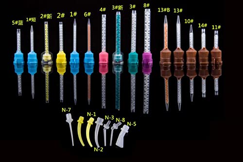 S&D USA FDA & TUV CE 1 Pack = 50PCS Dental Silicone HP Mixing Tips Intral-Oral Tip Dynamic Mixer Brown & Sharp Tip