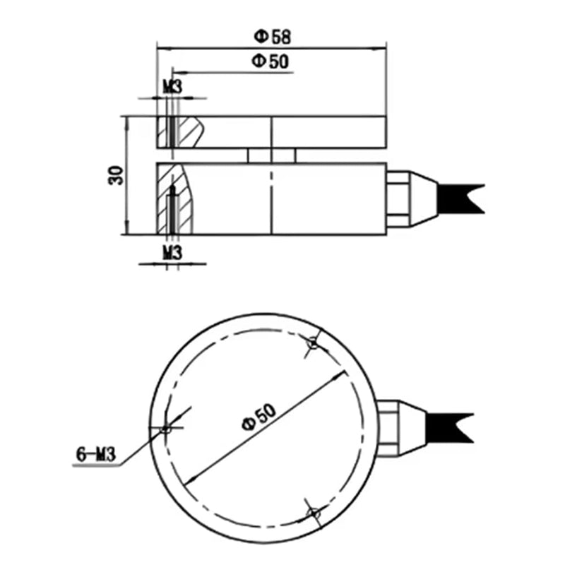25mm/58mm Flat Membrane Load Cell, Ultra-Thin High-Precision Weight Sensor for Electronic Scales, Weighing Systems, and Industrial Applications - Multiple Load Capacities(500KG,58MM) 500KG 58mm