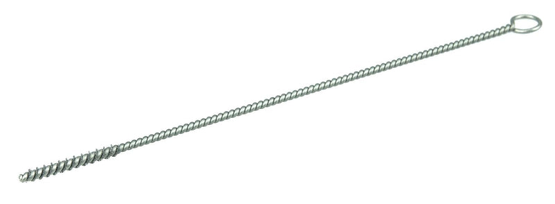 Weiler 21246 0.003" Wire Size, 1/8" Diameter, 6" Length, Steel Bristles, Single Stem Single Spiral Hand Tube Brush with Eye Handle, Made in the USA Pack of 10