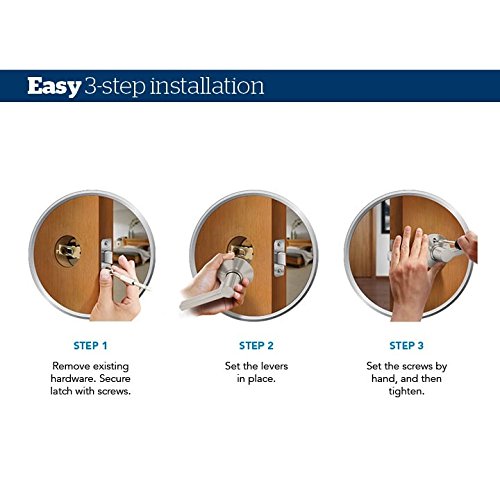 SCHLAGE F51A ELR 619 PLY Eller Lever with Plymouth Trim Keyed Entry Lock, Satin Nickel