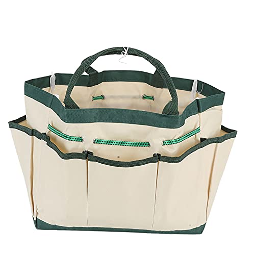 Fdit Garden Tote Bag, Single?Layer Garden Tote Bag Gardening Pruning Tool Storage Oxford Cloth Bag Heavy Duty Tool Storage