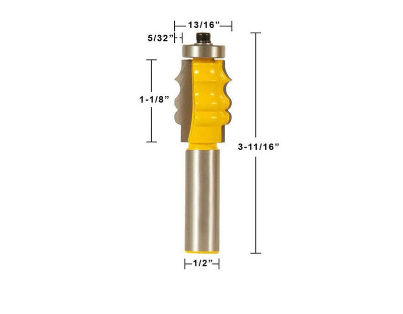 3Pcs 1/2 Inch Shank Router Bit Set Complete Picture Frame Making Bit