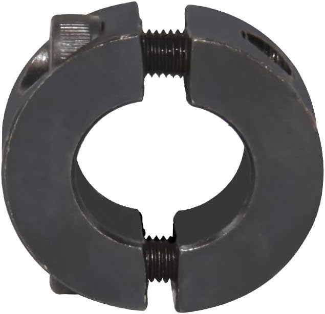 AZSSMUK Shaft Collar Bore 2'' Double Split Black Oxide Set Screw Durable Shaft Collars Suitable for Machinery and Industrial Use 2 Pieces 2''