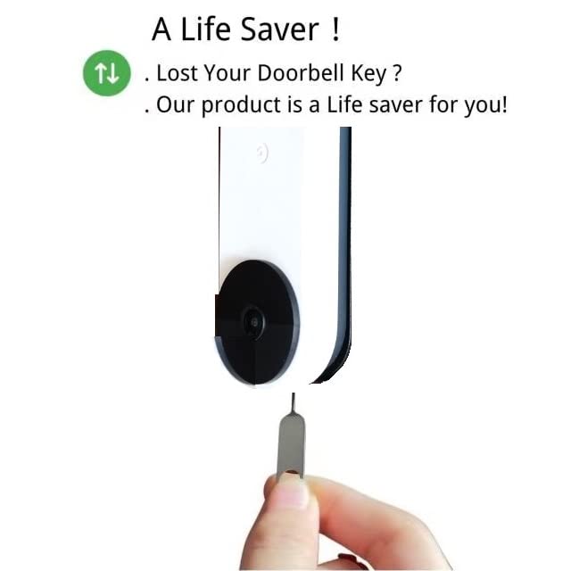 Nest Video Doorbell Security Pin Key,Release Removal Tool,Dismantle Doorbell Battery and Mount Replacement,Compatible with Nest Doorbell Camera,EUFY Chime and Alro Vedio Doorbell,2 Pack