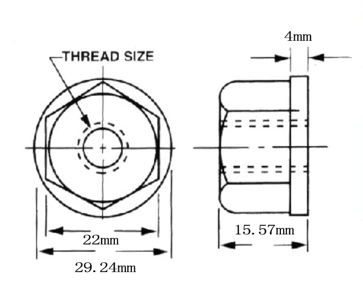 6PC Set Steel Flanged Nut (1/2-13) 1/2-13