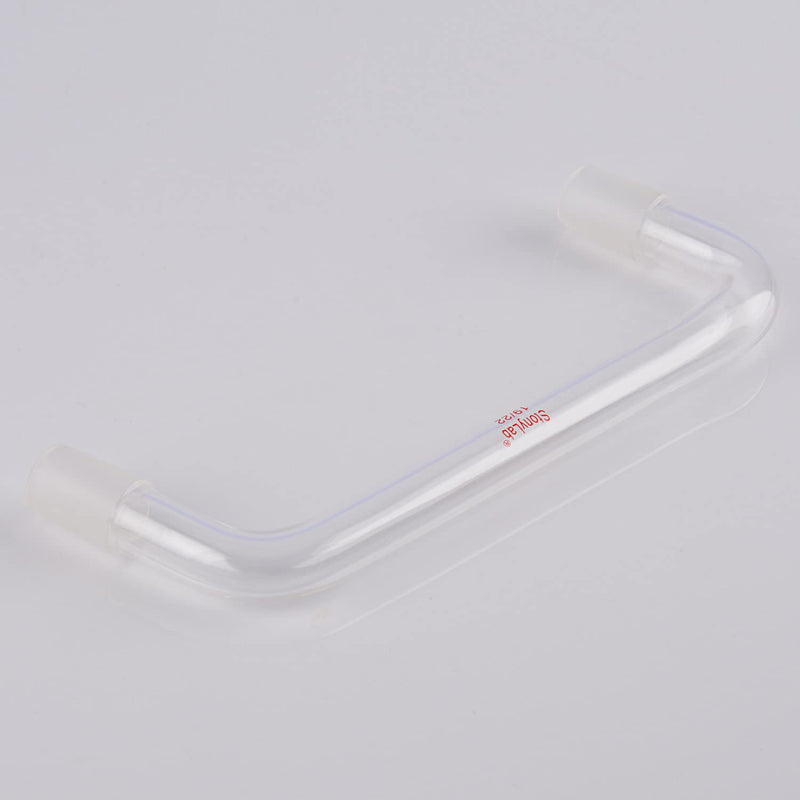 stonylab Glass Distilling Adapter, Borosilicate Glass 75 Degree and 105 Degree Bent Chemistry Adapter with 19/22 Standard Taper Inner Joints, 150 mm Length 19/22 Joint