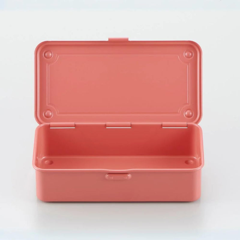 TOYO Steel Tool Box T-190 P0 (Living Coral) H7.99×W4.29×D2.20inch Steel Trunk For Pegs, Metal fittings, Pen, Accessory, And Utility Knife Made In Japan