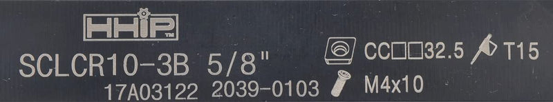 HHIP 2036-0103 Style STGCR 10-3B Turning Tool Holder 4-1/2" OAL, 5/8" Shank 10-3B Style