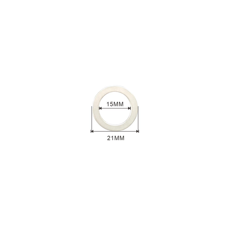 M15x21mm Steel Shim Set 48pcs – Large Diameter Precision Washers 0.1/0.2/0.3/0.5mm for Shaft Spacing, Heavy Equipment, Compatible with M15 Metric Bolts