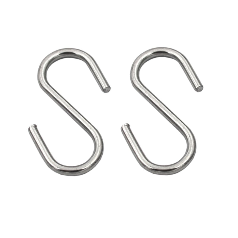 DGOL 80 pcs 304 Stainless Steel Mini Size 1-3/16 inch Long S Hooks Loading 40 lbs for Hanging or Craft Project