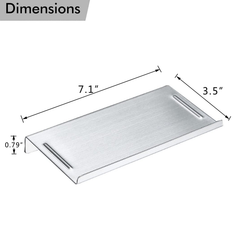 Bathroom Small Cell Phone Shelf Stainless Steel Anti-Slip Phone Holder Stand Wall Mounted for Small Speaker Smartphone Baby Wipes, Brushed
