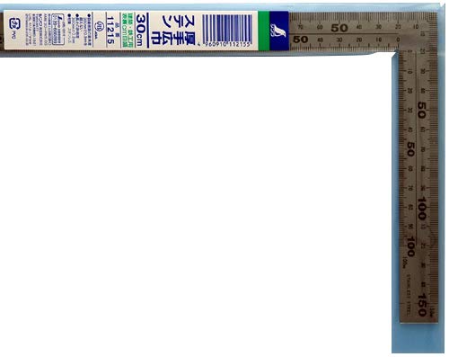Shinwa Sokutei 11215 Curving Scale, Thick Wide-Width for Construction and Ironworking, Front and Back Scale Stainless Steel 11.8 inches (30 cm) 11.8 inches (30 cm) 8 increments