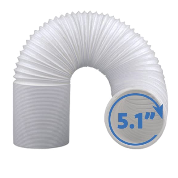 Air Conditioner Hose, Portable Exhaust Vent Hose with 5.1 Inch Diameter - Clockwise, with Length up to 80" 5.1" - Clockwise