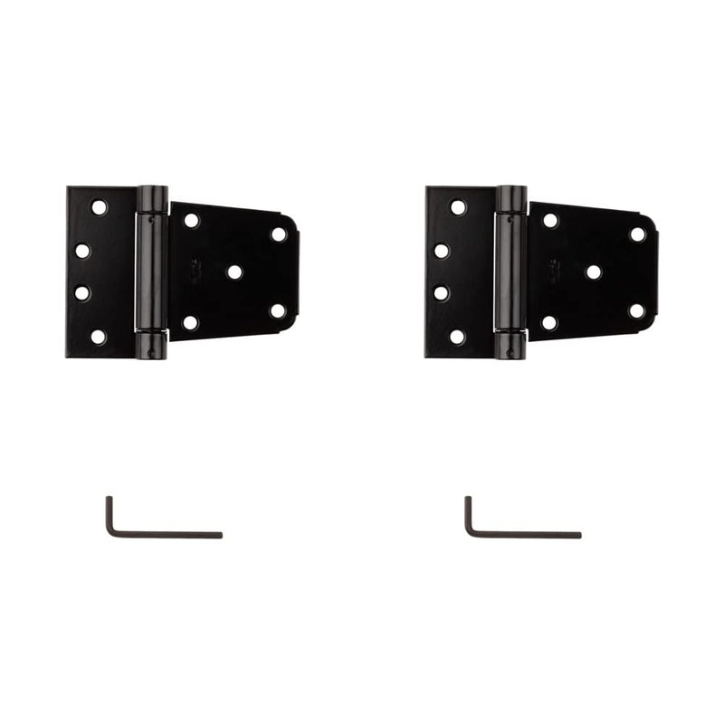 National Hardware N342-592 V279 Extra Heavy Auto-Close Gate Hinge Set in Black