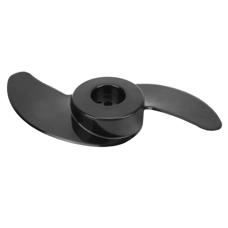 2 Blade Plastic Outboard Propeller Kit - Electric Trolling Motor Parts for 50lb-88lb Outboards, 12V-24V Motors, Black