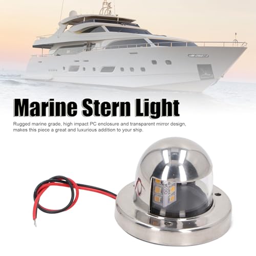Eujgoov Marine Navigation Lights - Yacht Stern Anchor Light with IP66 Rating, 135掳 Wide Angle, 12V DC Power