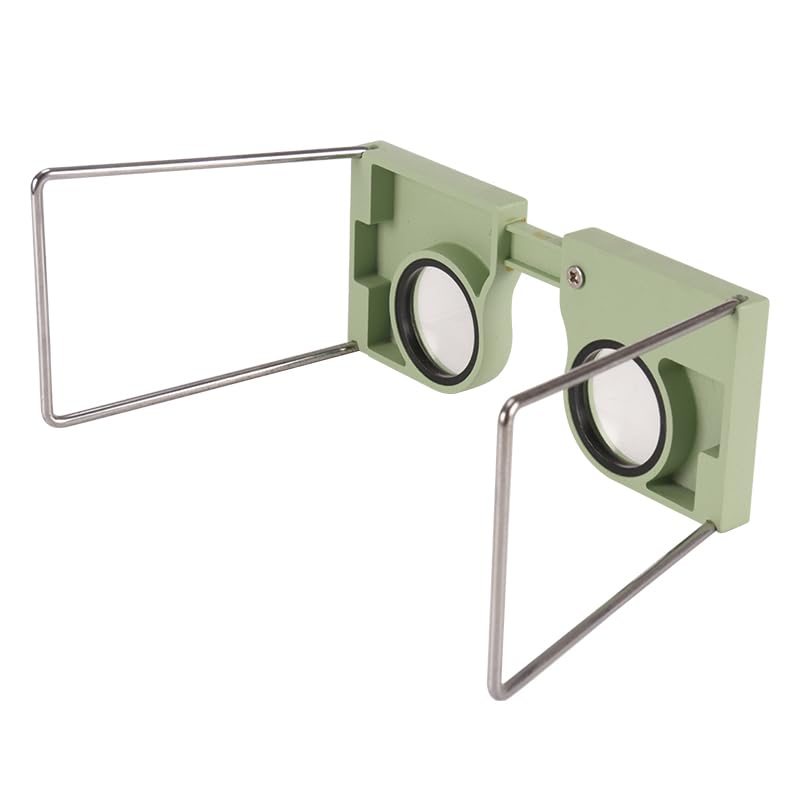 4X Pocket Stereoscope Viewer – Durable Collapsible Stereo Viewer with Adjustable 56-75mm Eye Distance, Portable Folding Stereoscope for Maps, Field Work & Precision Viewing