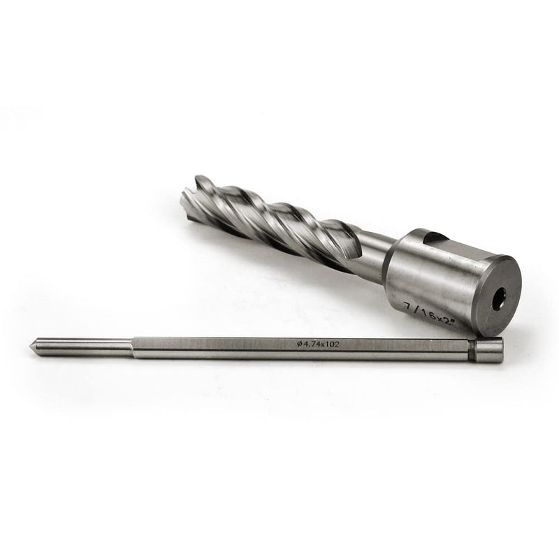 OSCARBIDE 7/16" x 2" HSS Annular Cutter 3/4" Weldon Shank Mag Drill Bit | 2 Flat | 7/16"Cutting Diameter | 2"Cutting Depth | Burr-Free Holes | Rapid Chip Removal | 10x Faster Than Twist Drills