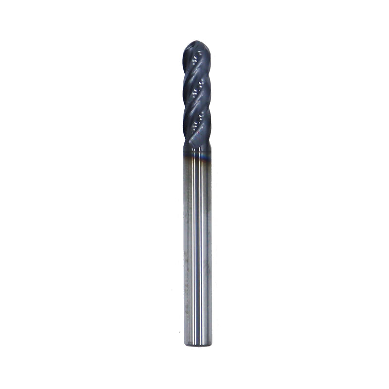 5pcs 3/16in Ball Nose Solid Carbide End Mills,4 Flute, 30 Degree Helix Bits Tool for Medium Hardness Steel, Brass, Iron 5
