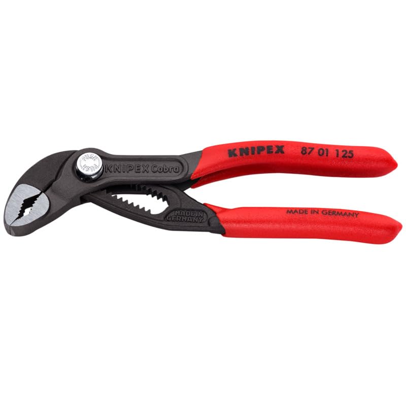 KNIPEX Tools Cobra Water Pump Pliers, 5 inch, red 5-Inch