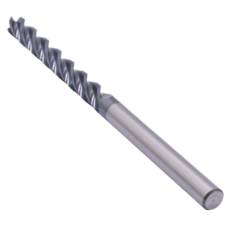 BestParts High Performance Solid Carbide Long End Mill, AlTiN Coated, 4 Flute, 30 Degree Helix, 3/8" Cutting Diameter, 3/8" Shank Diameter, 3" Length of Cut, 6" Overall Length, Square End