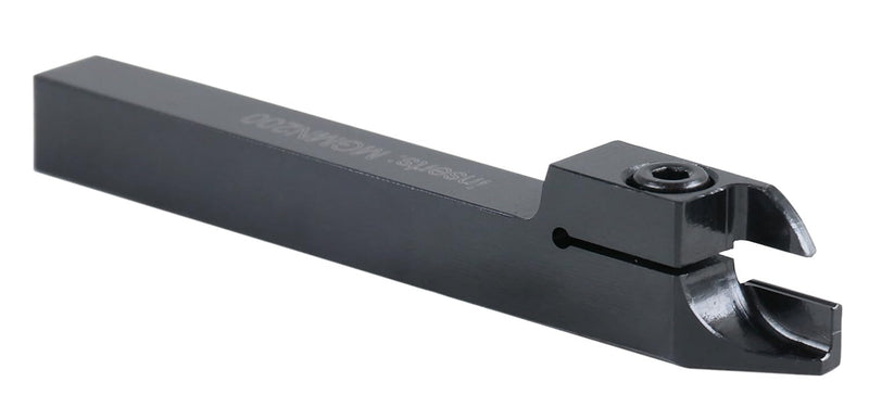 Accusize Industrial Tools 3/8" x 3/8'' Cut-Off Holder, Parting Tool, Mgehr06-2 of 2387-2003 with 10 Carbide Inserts for Cutting Steel, 2387-0003ins | For Steel, MGMN200 Inserts Included, 1 Indexable Holder Plus 10 Carbide Inserts, 2387-0003INS