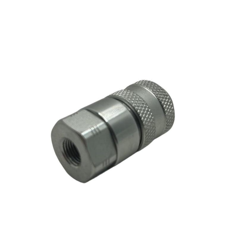 PD222 Series PD Steel Test Port and Diagnostic Equipment Quick Coupler with Female Pipe Thread, 1/8" Body Size, 1/8"-27 NPTF Thread Size, 1.8" Length LX-PD222 Coupler