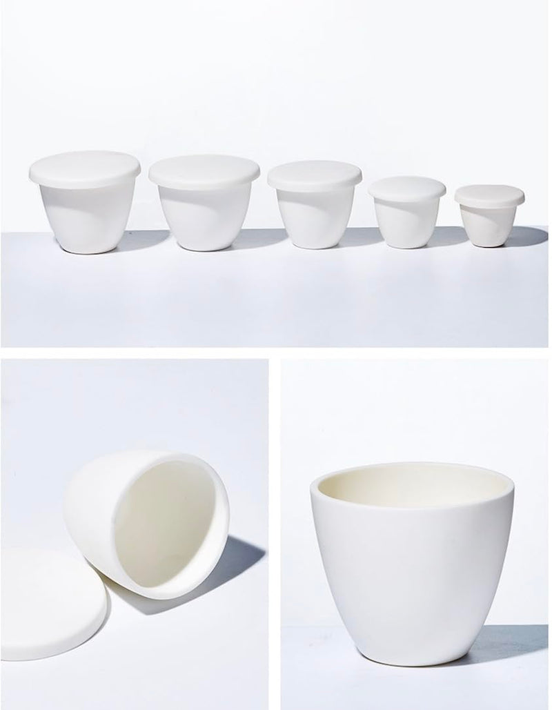 Alumina (Al₂O₃ > 99%) Crucible Alumina Crucible AL2Q3 Without Lid -High Form 30ml (4pcs)