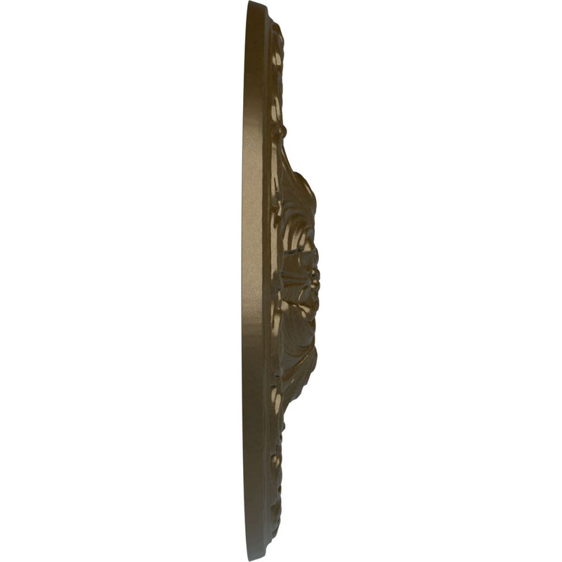 Ekena Millwork CM12STBRS Ceiling Medallion, Brass Hand-Painted Brass