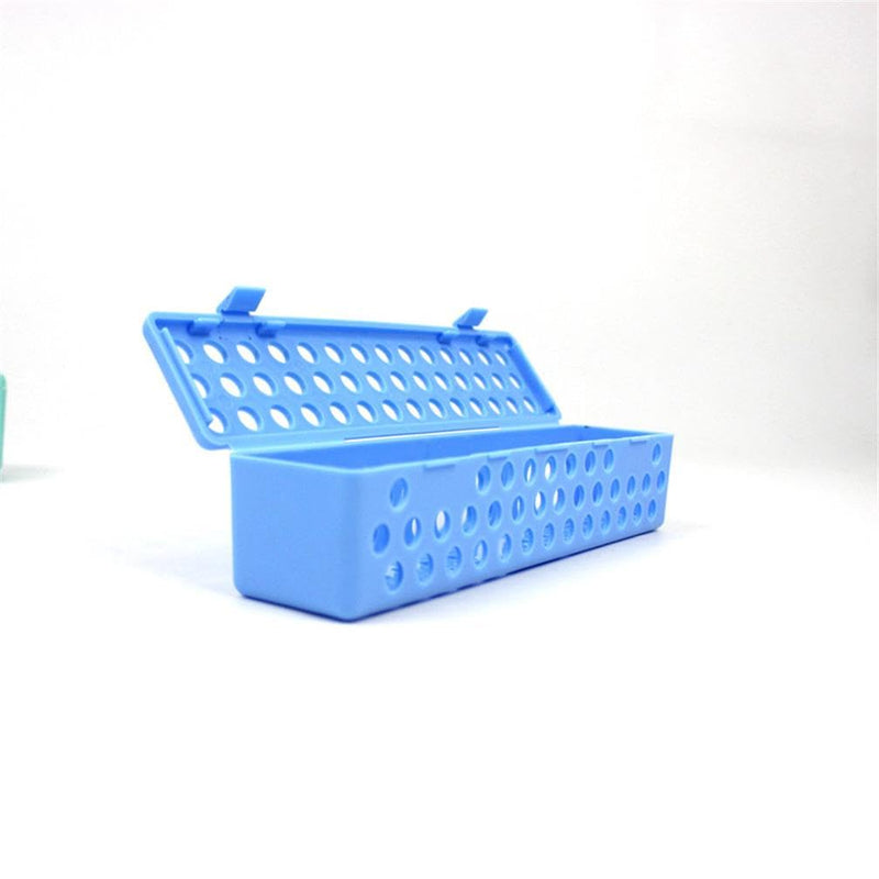 Dental Instrument Sterilizat Case Plastic Autoclavale Cassette Case, 5PCS Medical Surgical Instrument Disinfection Container Tray (Blue, 5PCS) Blue