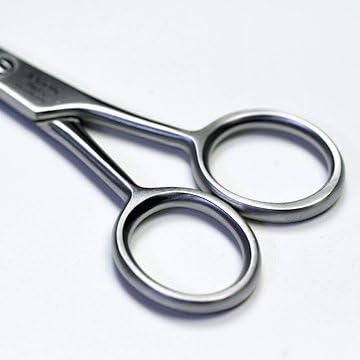 Germany, Solingen Axion (Axion) Stainless Steel Mustache and Chin Shave Shears Straight Blade Luxury Satin Finish # slg009252fba - NewNest Australia