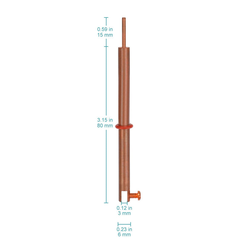 stonylab Copper Electrode Holder, All-Cu Clamp, 0.1-3mm Clampable Thickness, GDMS Tested for Electrochemistry