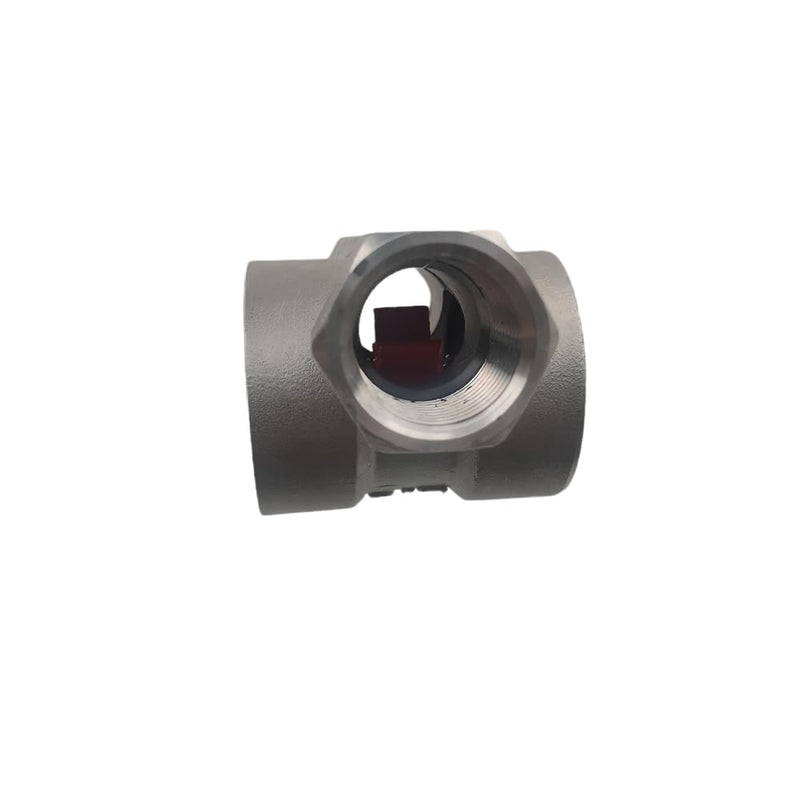 1/2" NPT Stainless Steel 304 Sight Water Flow Indicator Red Impeller 362Psi Flowmeters Pipe Accessories (DN15-1/2") DN15-1/2"
