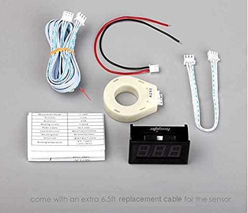 bayite DC 5-120V 400A Mini Digital Current Voltage Amp Meter Gauge with Hall Effect Sensor Transformer