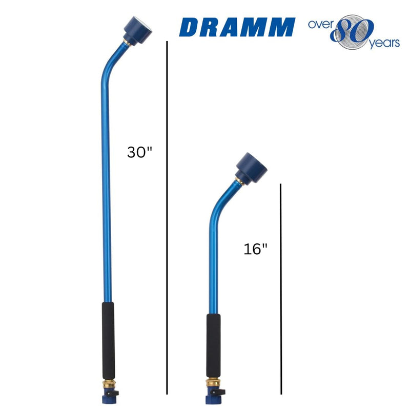 Dramm Sunrise Soft Rain Watering Spray Wand – 16” Long, Green – Gentle Full-Flow Spray with Shut-Off Valve & 8” Foam Grip – Lightweight & Durable for Gardens, Hanging Baskets & Planters 16 Inches