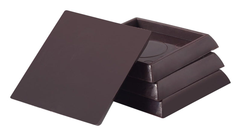 Scotch Caster Cups, 6-Pack of 4 2 in. Square Non-Slip Furniture Pads for Tables, Sofas, Beds on Finished Surfaces Square 2"