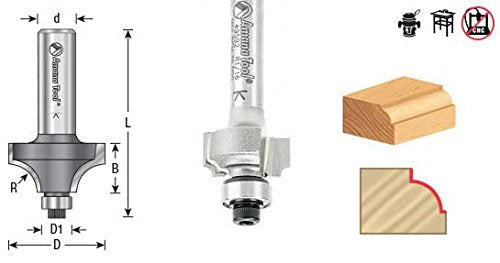 Amana Tool - 49612 Carbide Tipped Beading 3/8 Radius x 1-1/4 Dia x 5/8 x 1/4" Shank