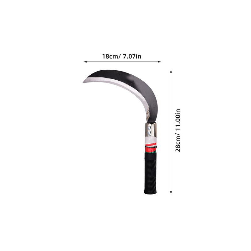 DOITOOL 2 Pcs Hand Sickle Garden Tool, Manganese Steel Manual Weed Cutter Grass Hook Heavy Duty Japanese Weeding Scythe for Clearing Harvesting